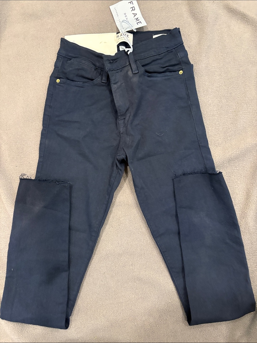 Frame Denim Women’s Dark Navy Skinny Jeans